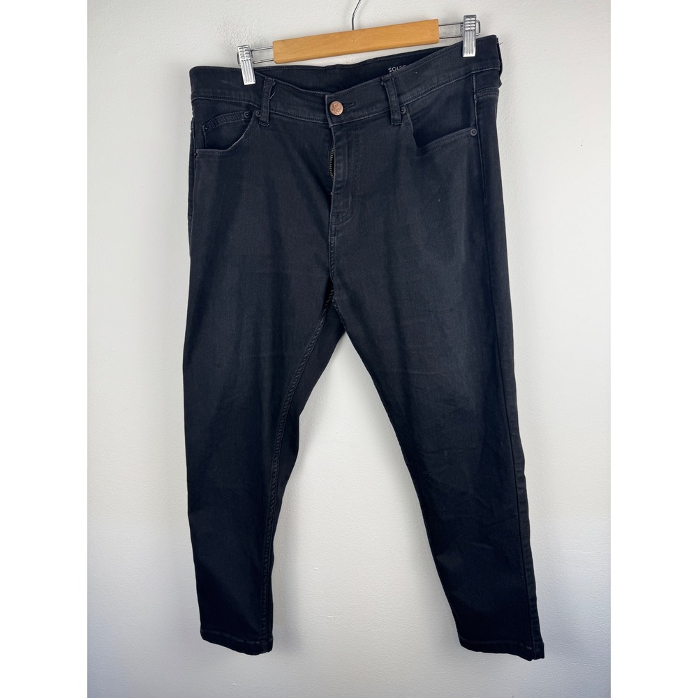 Mugsy Squid Inks Tapered Mens Black Stretch Denim Jeans 36x30 FLX3NTSQ